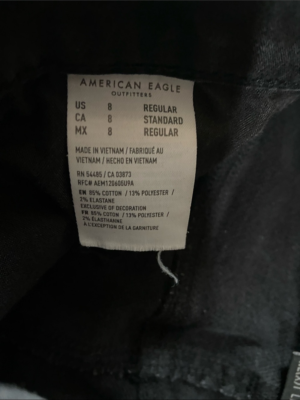 American Eagle Distressed Black Skinny Jeans - Picture 3 of 9